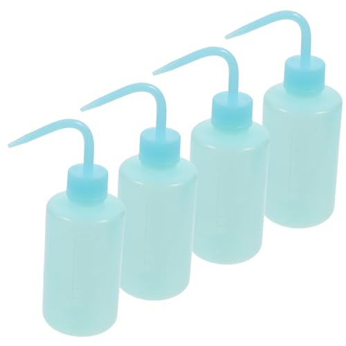 STOBAZA 4Pcs Graduated Wash Bottle Pointed Squeeze Bottle for Laboratory Cleaning Portable Measurement Lines for Washing and Watering