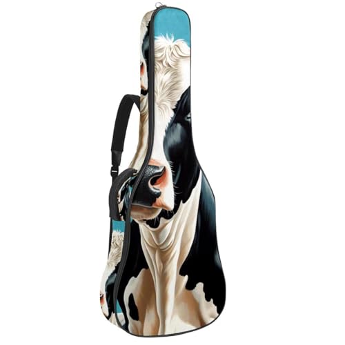 Sac pour guitare 101,6 cm avec étui imperméable à motif vache multicolore