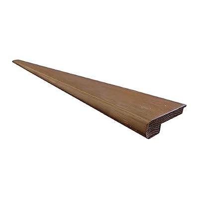 Novogratz Click & Lock 3/8" Flush Stair Nose Molding, Hardwood Floor Trim (Lake House White Oak)
