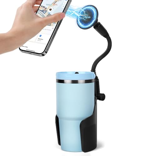 Sosirolo Magnetic Cup Holder Phone Holder for Magsafe 360 Adjustable Long Gooseneck & Powerful N54 Magnet Cell Phone Mount for Car Compatible with iPhone & Samsung & All Smartphones