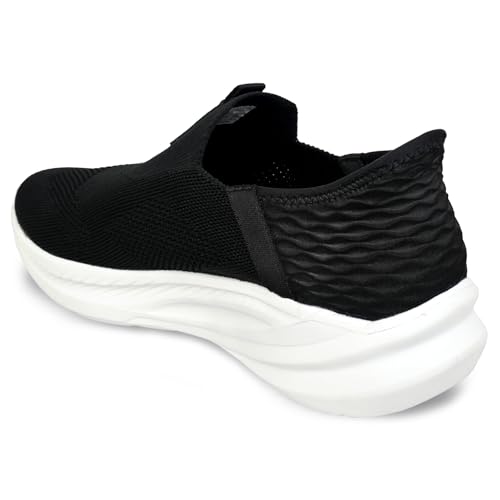 Image of Men's Mesh Slip On Walking Shoes Breathable Lightweight Non-Slip EVA Sole Grey Black