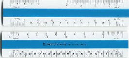 Staedtler Flat Scale, 12 Inch Architectural Scale Ruler, 56189-10BK
