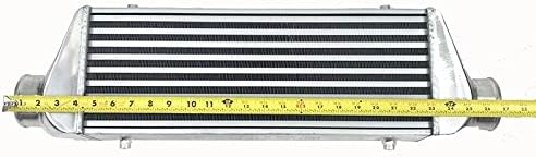 Universal Tube Fin Intercooler 3 inch I/O Core Size 27 inch X7.25 inch X4 inch , Over Size 18.5 inch X7.25 inch X3.5 inch