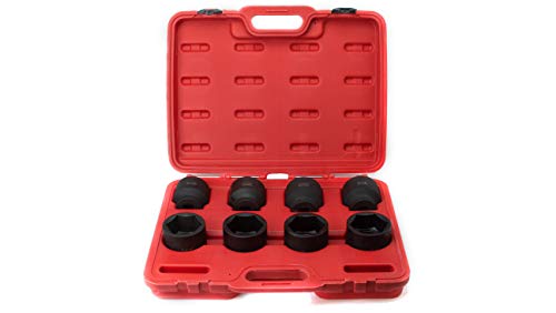 VCT 8PC 3/4" Drive Jumbo Shallow Impact Socket Set SAE (2-1/16" - 2-1/2") Cr-Mo Steel