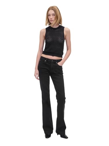 GAP Women's Low Rise Long and Lean Denim Jean, Black 1, 31 Short product photo