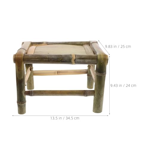 Tabouret bambou naturel chaise basse intérieure et balcon portable