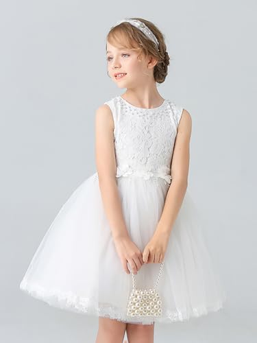 Vestido blanco de encaje para niña de 3 a 4 años ideal para primera comunión y bodas 6
