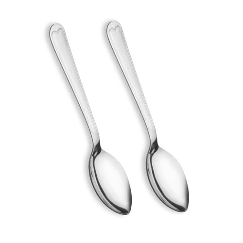 Crystal Stainless Steel Table Spoon Set, Standard, Silver - 21.5CM