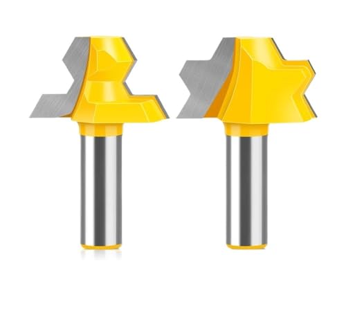 1 jeu de fraises à rainurer 1/2 (12 mm x 12,7 mm) for panneaux composites, avec tenons et mortaises hexagonaux octaédriques(01)