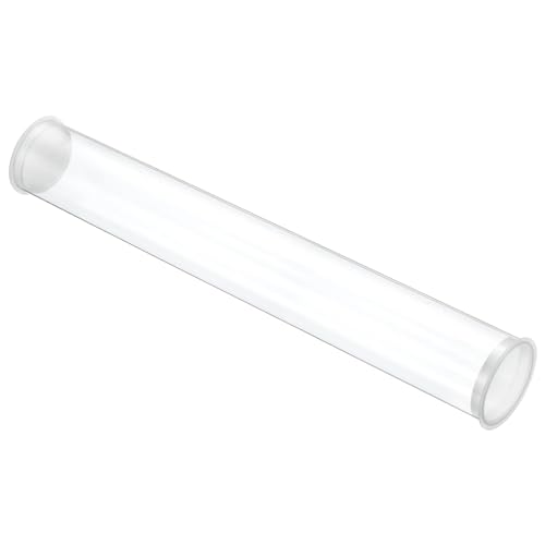 Image of PATIKIL 11.8 inchL x 1.7 inchDia Clear Storage Tubes, 1Pcs PC Plastic Transparent Hollow Round Rigid Tube with Cap for Beads Bath Salt Container Wedding Party Favors