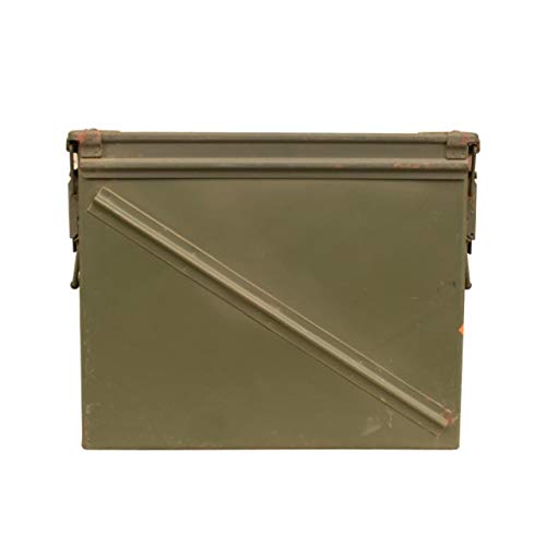 Kleine Militärkiste 4API aus Metall - Militär Truhe Offizierskoffer Aufbewahrungskiste Munitionsbox Militaria