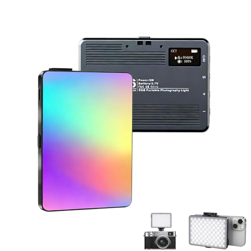 Luz de video RGB para corregir rostros oscuros en vlogging y cámara