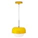 Produktbild Dyberg Larsen - Haipot Deckenlampe - Gelb Hängeleuchte - Lampe aus Metall und Gelb Opalglas - Pendelleuchte Esstisch & Elegant Zimmer Deko - E27/60W - Modern Leicht - A++ - Dänisches Design