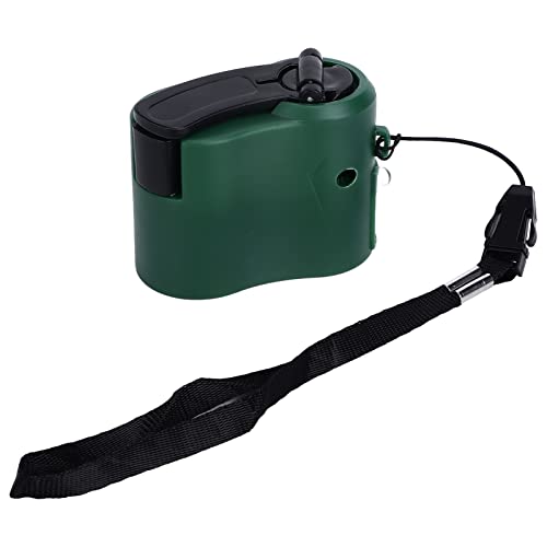 Cargador portátil de manivela USB para teléfono verde miniatura 2