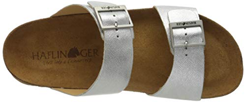 Image of HAFLINGER Andrea Elegant Leather Sandals with Rubber Sole and Cork Latex Footbed Unisex