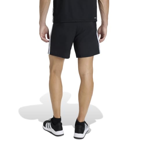 adidas Herren Workout Essentials Base 3 Stripes Woven Short 5 Inches Shorts, Black/White, M – Ansicht 2
