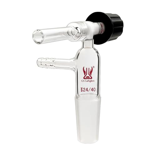 CS Labglass Chromatography Flow Control Adapter with 24/40 Joint for Chromatography Column, Lab Glasware