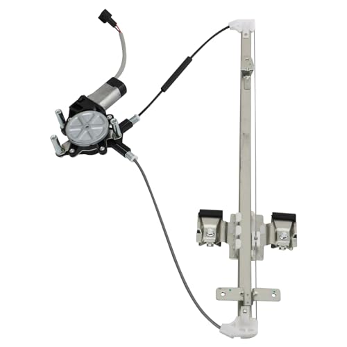 Image of TRQ Rear Passenger Side Power Window Motor and Regulator Assembly Compatible with 2005-2010 Dodge Dakota 2011 Ram Dakota 2006-2009 Mitsubishi Raider