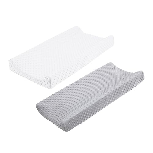 ULDIGI Infant Diaper Changing Pad Covers Set of 2 Soft Polyester Easy to Clean Reusable