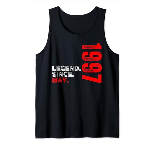 Nacido en mayo de 1997 Leyenda de cumpleaños vintage desde mayo de 1997 Camiseta sin Mangas