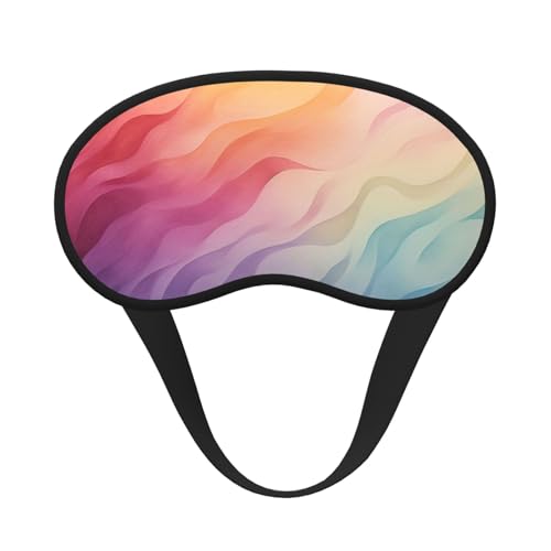 Sleep Mask for Side Sleeper Silk Sleeping Eye Masks with Elastic Strap Super Soft Eye Sleep Shade Cover Rainbow Blackout Night Blindfold for Women Men Travel