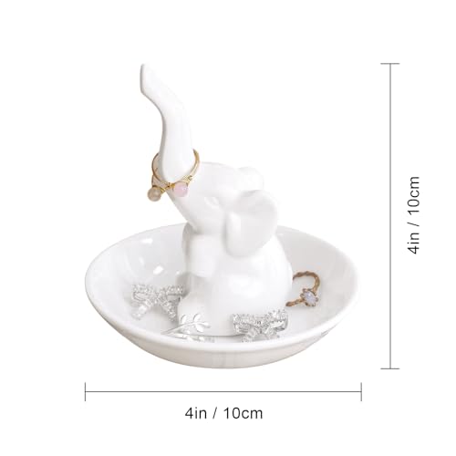 Image of PUDDING CABIN Elephant Gifts for Mom Mothers Day Ring Holder Ring Dish, Elephant Gifts for Women Mom Birthday Wedding Christmas Valentine's Day