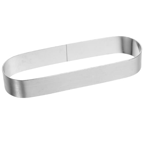 Cabilock Metal Oval Tart Ring Mold Reusable Non Stick Baking Tool for Mousse Cakes Tarts Stainless Steel Dishwasher for Home Baking