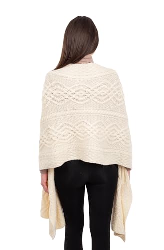 SAOL Maternity Wrap 100% Irish Merino Woo,l Warm, Classic Cable 67'' x 19'' (170 x 48 cm)3