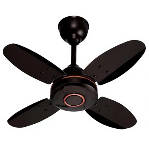 Image of haneul!!Ceiling Fan,4 Blade, High Speed, Small Size,Smoke Black, Made in India