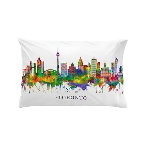 CafePress Toronto Canada Skyline Pillow Case Standard Size Pillowcase, Lumbar Pillow Cover Microfiber