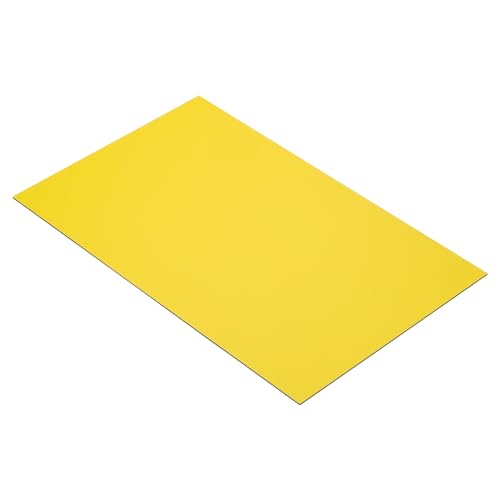 Image of MECCANIXITY ABS Engraving Double Color Sheet 7x11inch Yellow /Black for Badge, Sign, DIY Carving Pack of 12