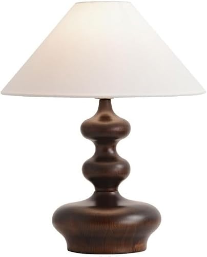DFAEEKIYO Desk Lamp Solid Wood Bedroom Fabric Master Bedside