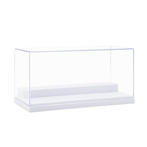 Odoria Kleine Acryl-Vitrine Schaukasten: Transparente Vitrine mit Weiß Sockel für Mini-Figuren...