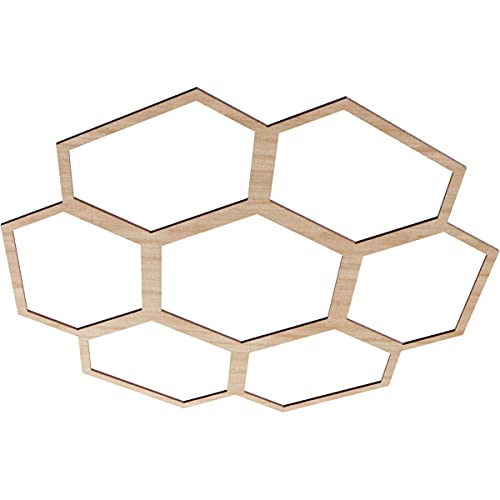 Image of Ekena Millwork 38 inchOD x 16 1 /4 inchID x 1 /4 inchT Florin Wood Fretwork Pierced Ceiling Medallion, Alder