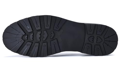 Santimon Mens Oxfords Wedding Dress Derby Genuine Leather Prom Business Casual Shoes Fashion Tuxedo Brown Dress Shoes for Men4