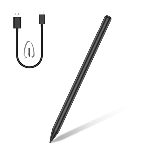 Image of Stylus Pen for Surface Pro, 4096-Level Pressure & USB-C Fast Charge | Works with Surface Pro 11 /10 /9 /8 /X, Surface Laptop /Book /Go /Studio, Kobo, Palm rejection for natural note-taking & sketching.