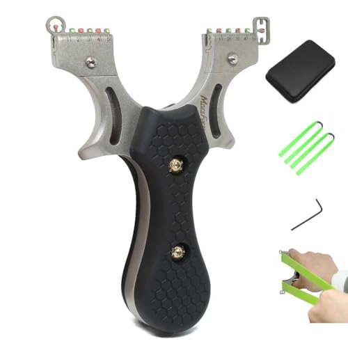 MoreFarther Flat Band Slingshot Catapult Hunting Slingshots Wrist-braced Rocket