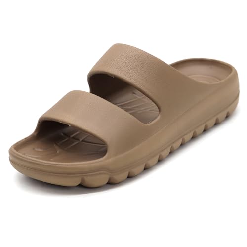 Image of SVAAR Soft EVA Double Strap Slippers for Men | Stylish Anti-Skid Slides with Arch Support & Bouncy Sole | Lightweight Indoor Outdoor Comfort