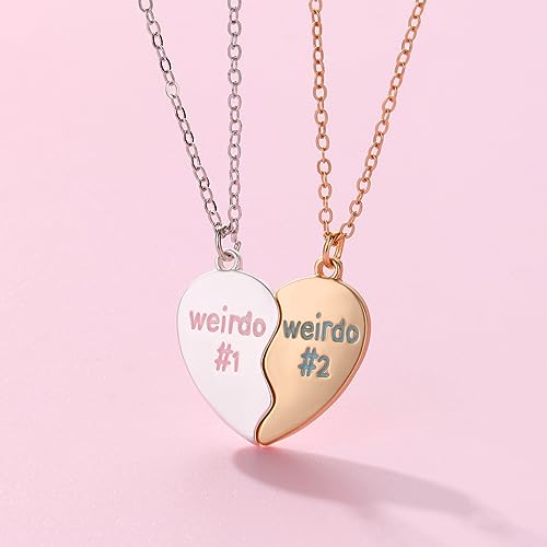Magnetic Friendship Necklace Best Friend Necklace Matching Heart BFF Necklace for 2 Women Girls Bestie Friendship Gifts2