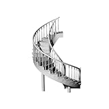 proportion:1/72 MRY-SFW Bâtiment miniature d’usine de 20 mm, voiture militaire, voie ferrée, accessoires accessoires, décor de diorama, escalier en colimaçon, escalier en colimaçon