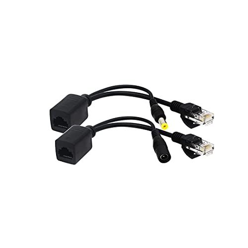 Wizelec Kit inyector y separador PoE RJ45 a Jack Cover