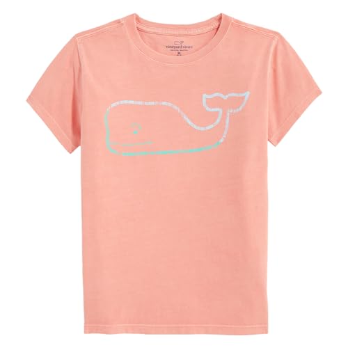 vineyard vines Girls' Garment Dyed Burgee Whale Short-Sleeve Tee