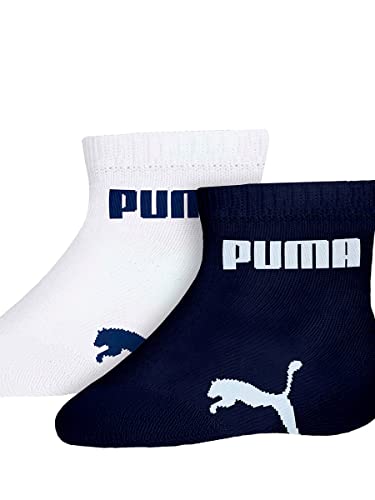 Meias Meia Cano Baixo, Puma, Bebê Unissex, Branco/Marinho, 21-24