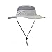 Gris Clair Chapeau de Soleil Homme Femme Pliable Ete Anti UV Chapeau de Pêcheur pour Les Voyages, Randonnée, Camping, Pêche