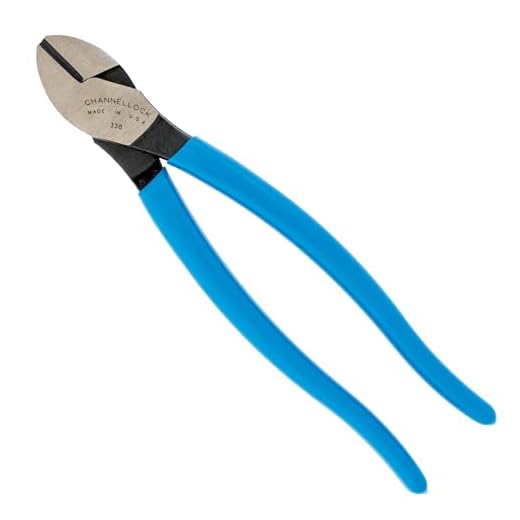 Channellock 338 8-Inch High Leverage Diagonal Cutting Plier | Knife and Anvil-Style Cutting Edge is Laser Heat-Treated for Extended Tool Life | Forged from High Carbon Steel | Made in the USA