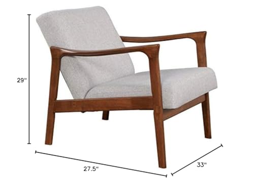 Sillón Lounge Retro Madera Gris Claro miniatura 3