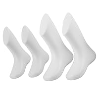 Yardenfun Baby Foot Mannequin and Plastic Foot Mold 9cm 11.5cm White Beige Hollow Shoe Form for Babies 4pcs Set Suitable for Displaying and Socks in Retail or Home Use