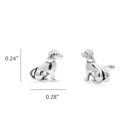 Boma Jewelry Sterling Silver Sitting Dog Puppy Stud Earrings4