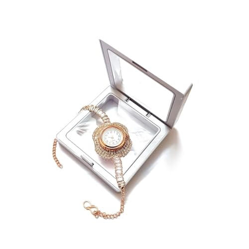 Artificial Jewellery Watch for Women, Stylish Bracelet Watch for Women, Adjustable Free Size (Gold-Type002)