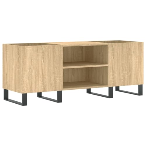 TECHPO Armoires et stockage, armoires de rangement multimédia et racks, armoire à disques en chêne Sonoma 121 x 38 x 48 cm en bois d’ingénierie - Les Beatles, Paul McCartney, John Lennon, RIngo Starr, George Harrison TECHPO Armoires et stockage, armoires de rangement multimédia et racks, armoire à disques en chêne Sonoma 121 x 38 x 48 cm en bois d'ingénierie – Image 3